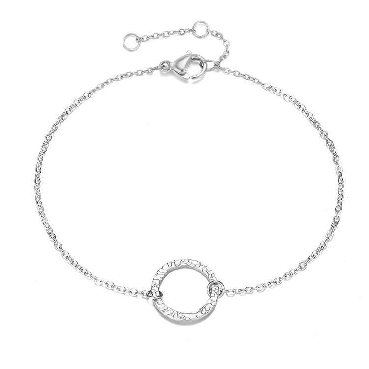 Bracelet En Acier Inoxydable Mode Simple Creux Rond Bracelet Plaqué Or Bijoux En Gros Nihaojewelry display picture 4