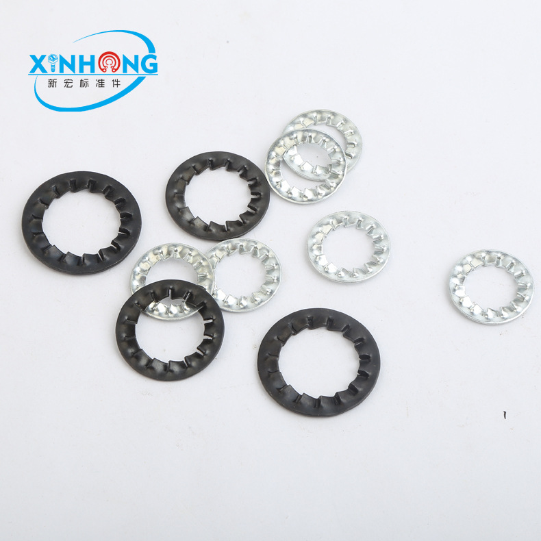美标 内外齿锁紧齿形垫圈 带齿垫片锯齿垫圈M10 10.6X24.4X1