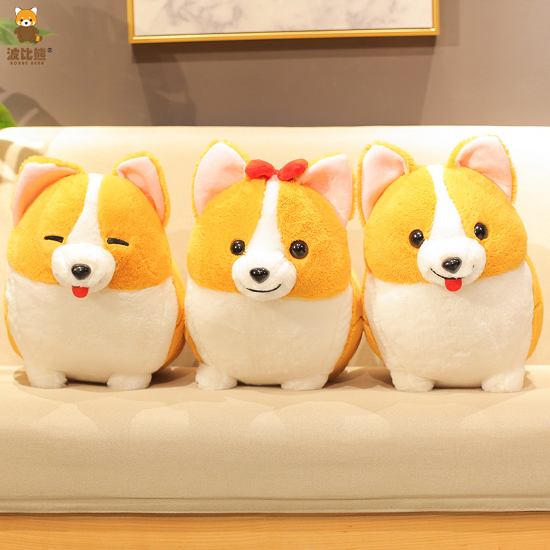 Nueva pierna corta melocotón corazón trasero Corgi muñeca Linda mascota Wang Xingxing Corgi transfronteriza especial para lindo juguetes bidimensionales