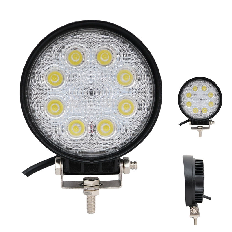 LED-рабочий внедорожник, огни, круглые фары, 24W, 12В, 24В