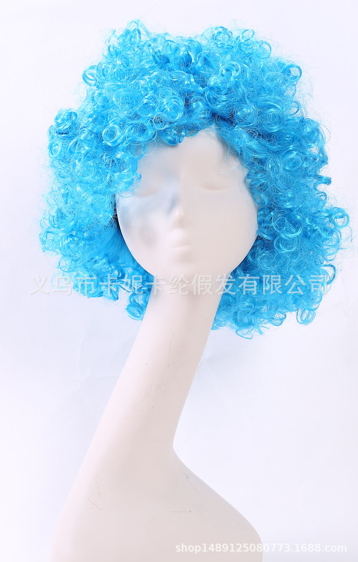 Nuevo cabello verde de fans de moda europea y americana rizos