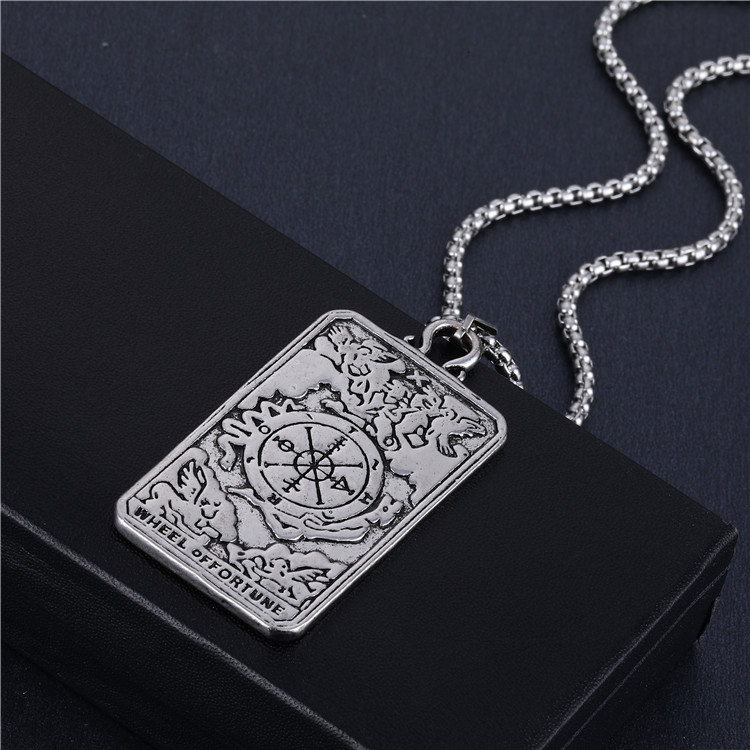 Mode Pentagramm Löwe Legierung Titan Stahl Einbrennlack Halskette Mit Anhänger 1 Stück display picture 8