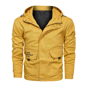 Spring and autumn thin men’s cotton washed embroidered coat casual versatile jacket man