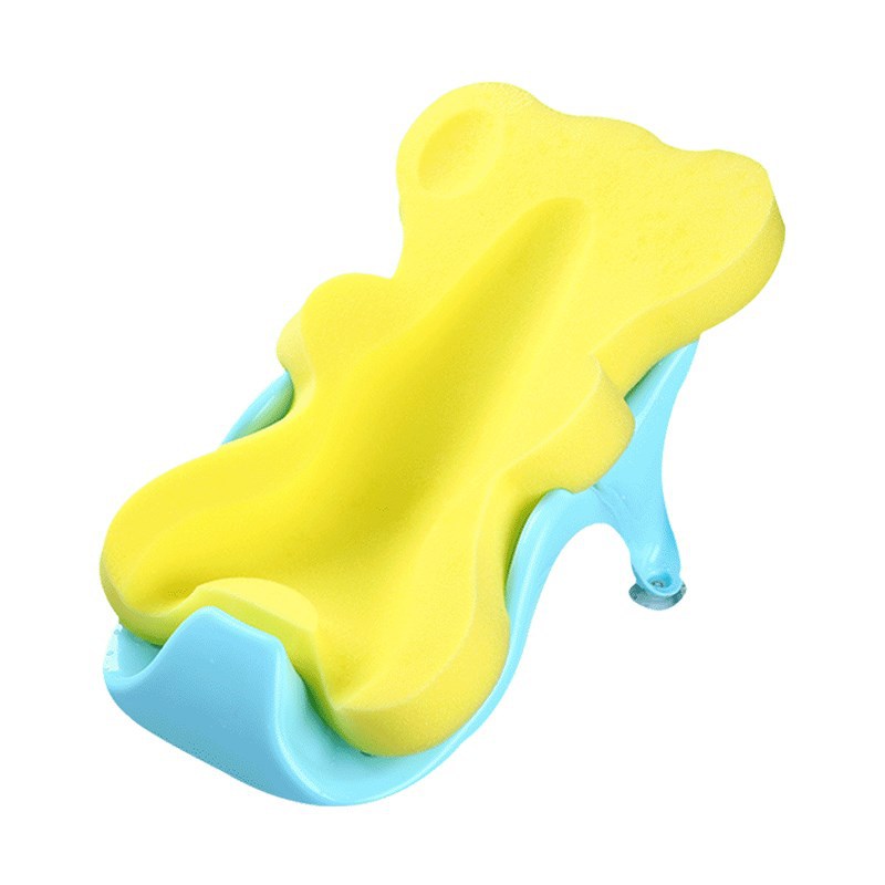 婴儿浴垫海绵防滑垫宝宝洗澡神器靠背花垫可坐躺洗手台池澡盆