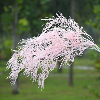 仿真迷雾凇花凤尾草婚庆网红花材 婚礼造景仿真花多叉加密凤尾花|ru