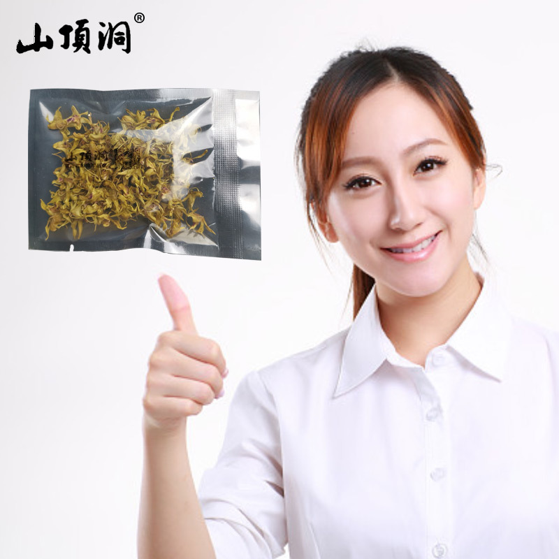 花茶 正宗安徽霍山铁皮石斛花 厂家批发试用袋装2克霍山石斛花