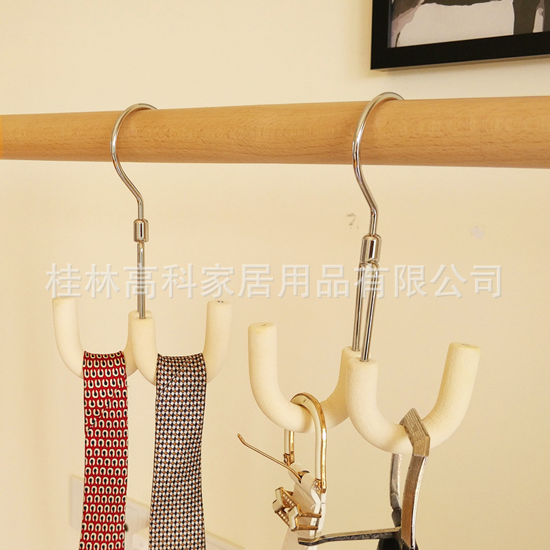 海绵旋转挂钩领带丝巾皮带包包收纳挂架家用挂钩
