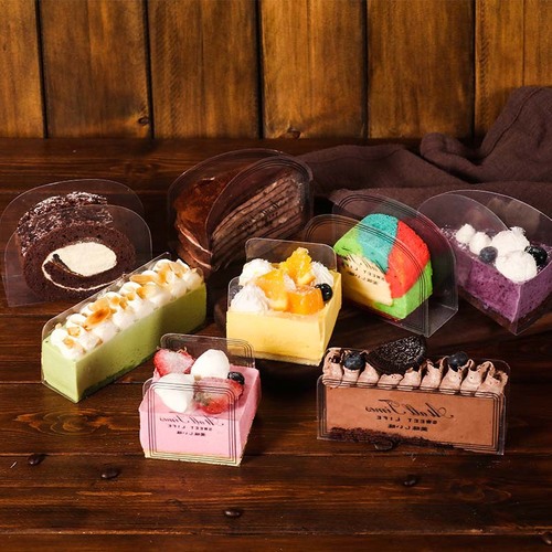 Triangular layer cake spacer transparent pet mousse rim U-shaped cake roll rim baking packaging wholesale