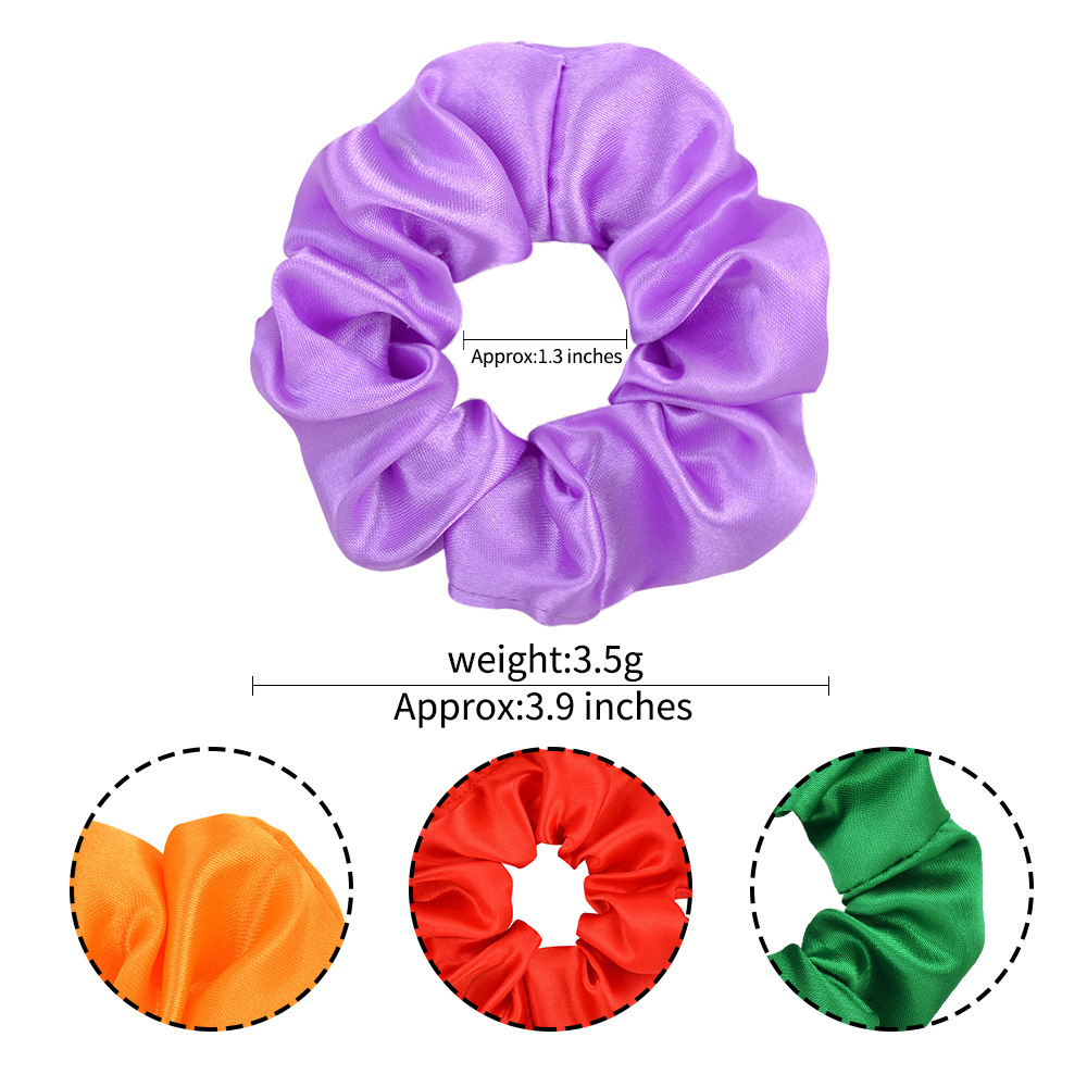 New Solid Color Large Intestine Hair Scrunchies Set display picture 12