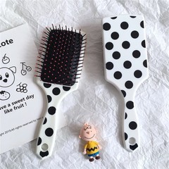 Minimalist Instagram girl comb style round dot polka dot air cushion comb for students home long hair curl cushion comb massage