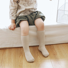19新款秋冬防滑点胶宝宝袜子婴儿高筒无骨松口地板儿童堆堆袜子