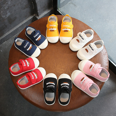 Children canvas shoes 2020 Spring new pattern Boy Cloth shoes girl Casual shoes kindergarten Indoor shoes Baby Shoes