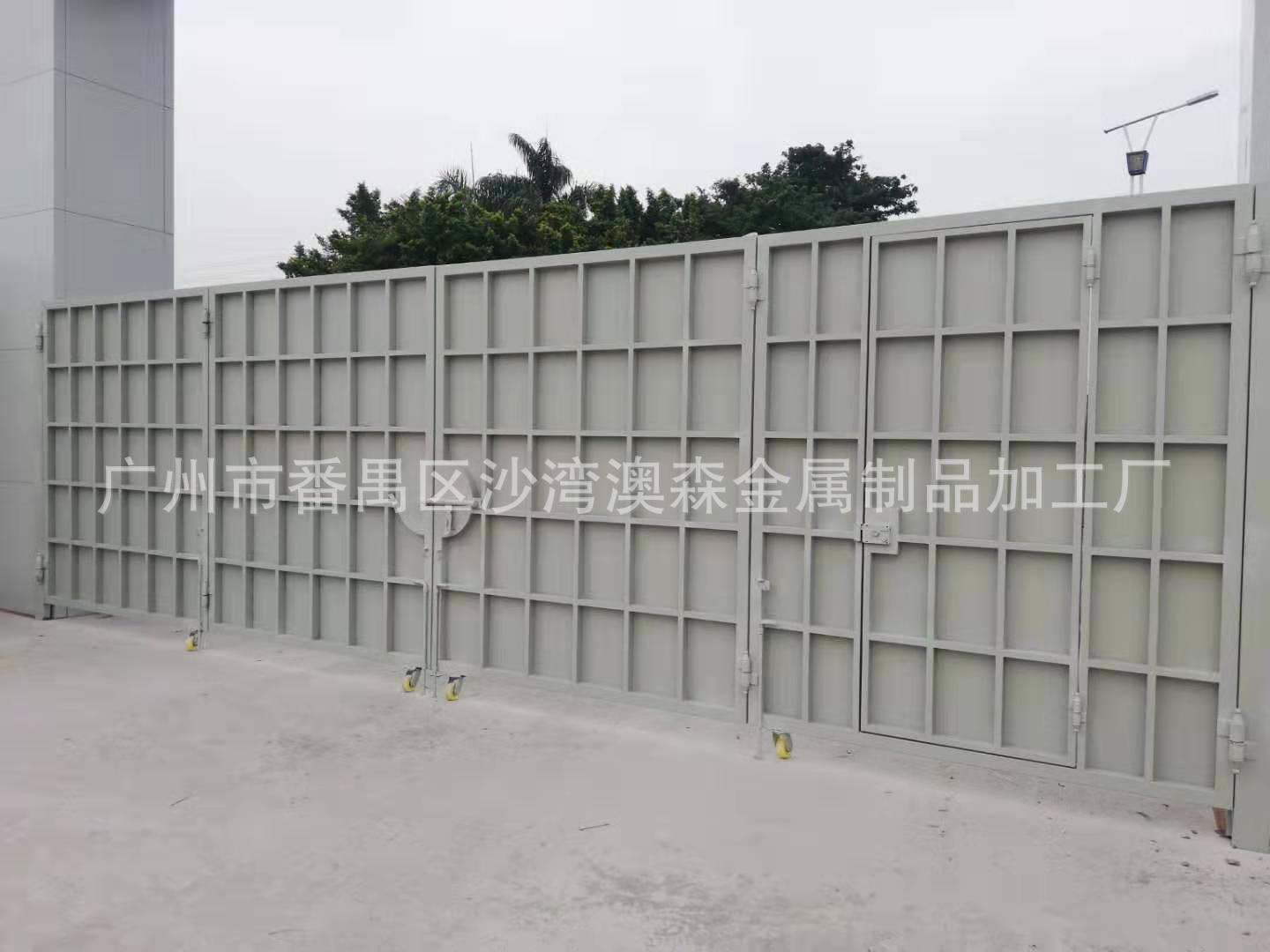 广州厂家定制施工现场临时简易铁皮大门项目部施工铁门头简易铁门-阿里巴巴