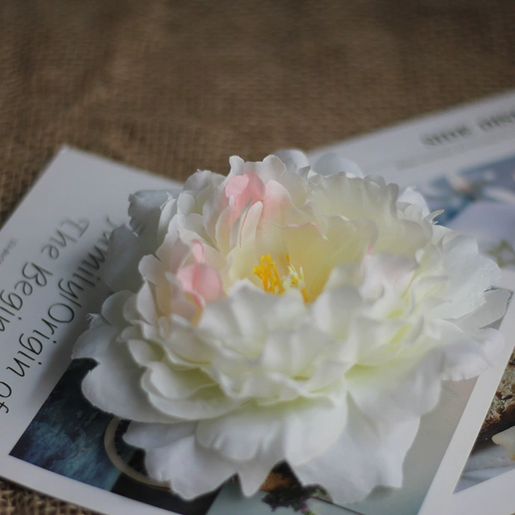 Искусственная пионовая головка Happy Peony, 15 см шелковая ткань, многоцветное свадебное декорирование