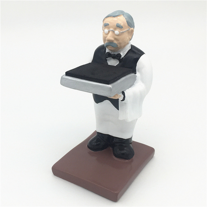 創意手表台老頭手表架iwatch座托盤老人展示架老管家表拖爺爺支架