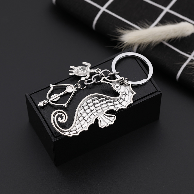 Explosion Key Chain Retro Punk Creative Sea Turtle Hippo Archer Splicing Key Chain Accessories Wholesale Nihaojewelry display picture 5