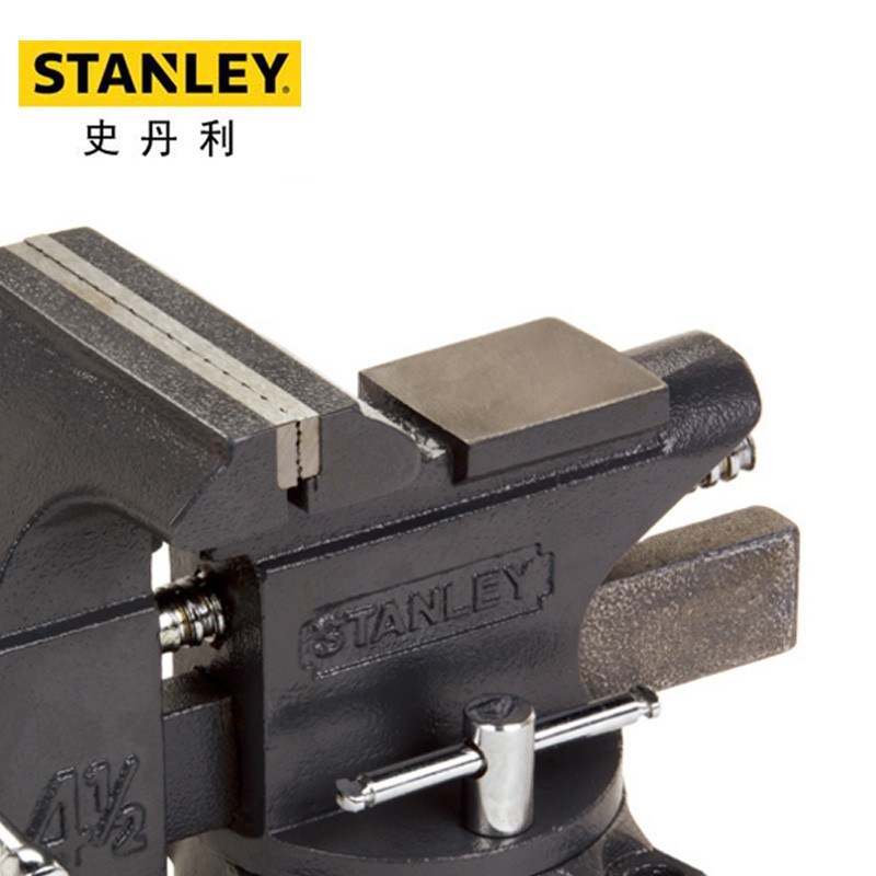 史丹利轻型台虎钳4.5''夹紧力10KN夹持范围0-75 83-065-1-23