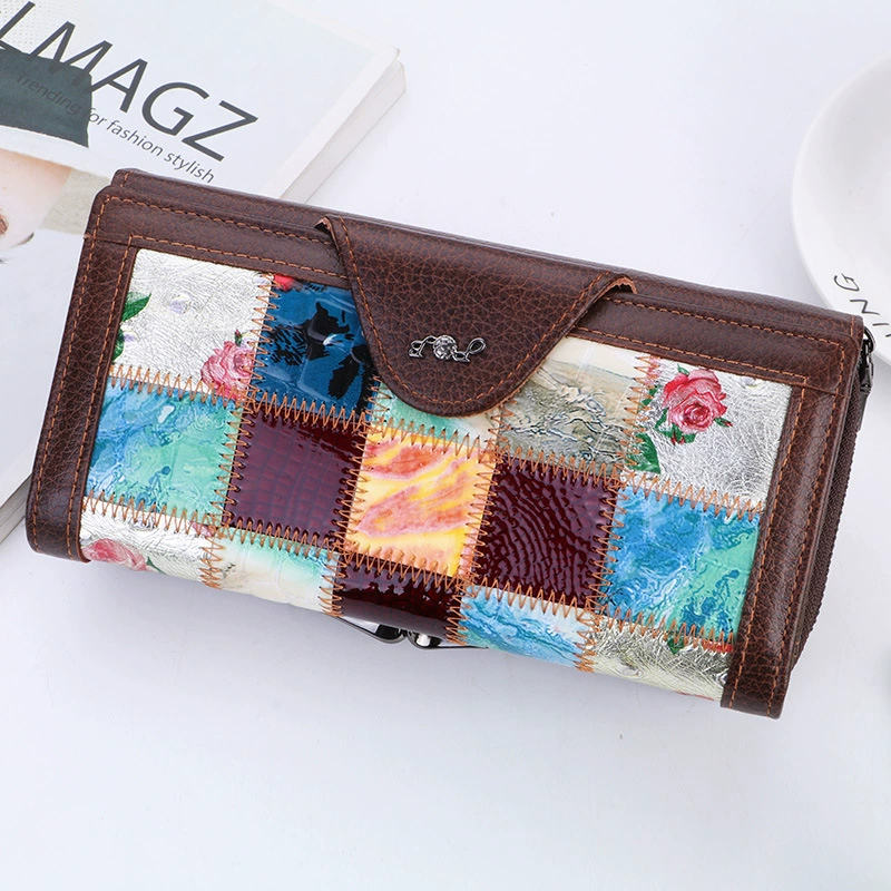 Кожаная маленькая clutch-чемодан, длинный кошелек, мобильный телефон