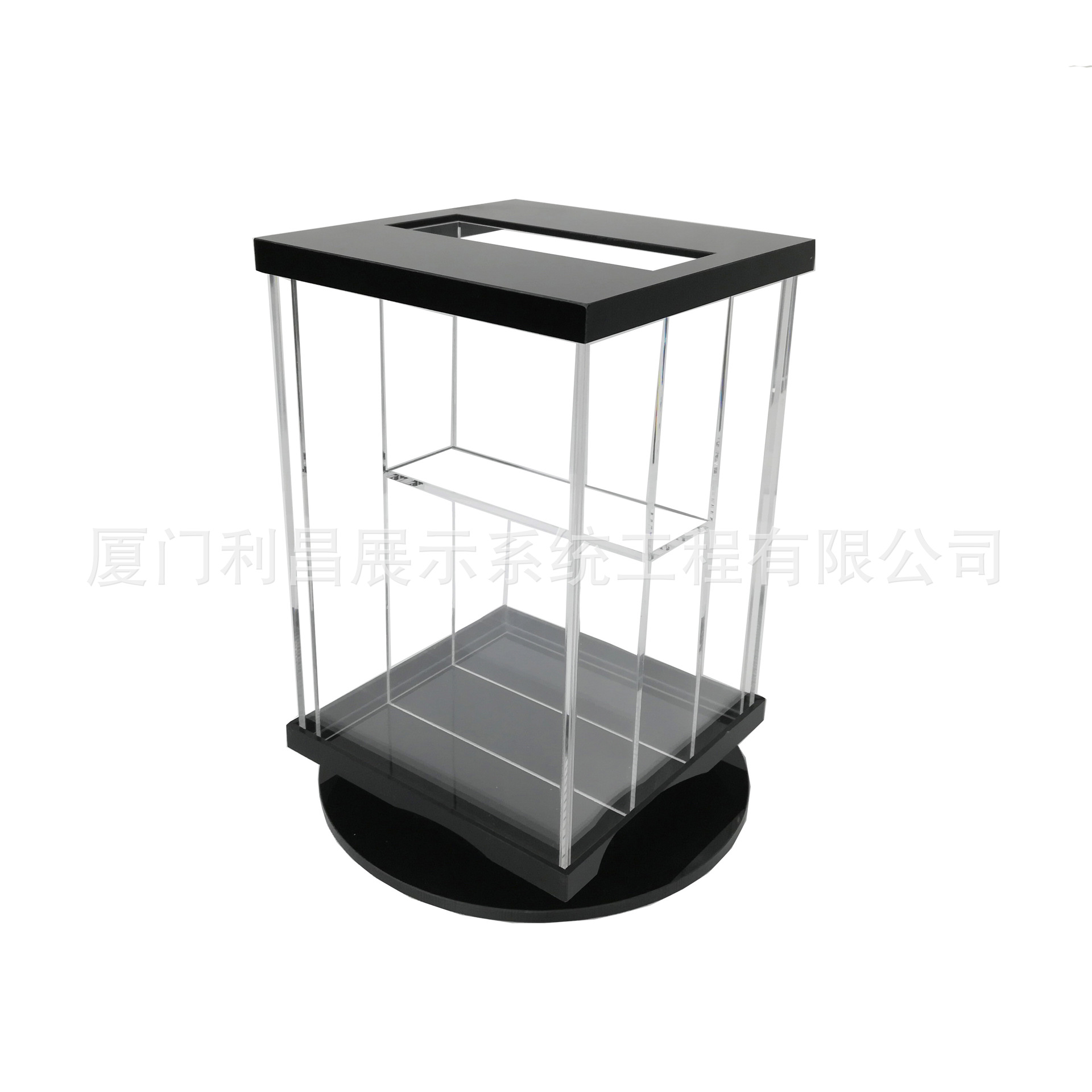 定制亚克力资料架 可旋转资料盒 有机玻璃广告单宣传册陈列展示架