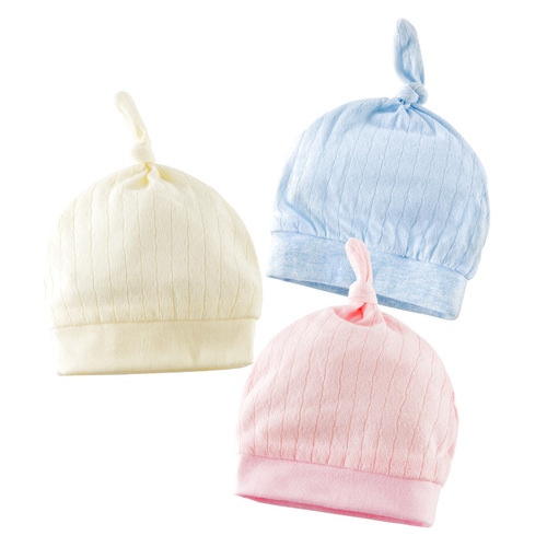 Double-layer double-ear baby hat, baby hood, newborn cap, children's hat 0-1 years old