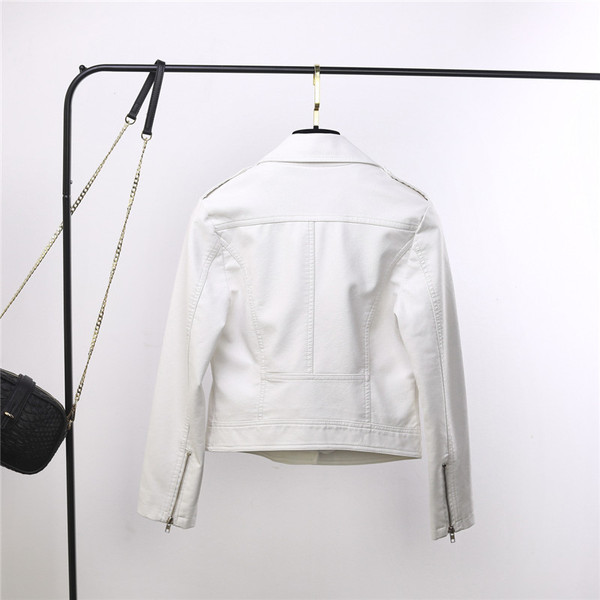 Autumn short polyurethane jacket