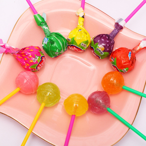 Comprehensive Fruit Flavor Lollipop 1.5 kg, 150 Pieces Per Carton, Children's Candy Wedding Car Candy, Celebration Candy, Hospitality Candy
