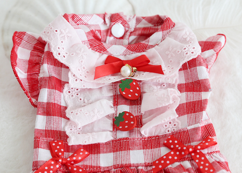 烫金格子花边裙