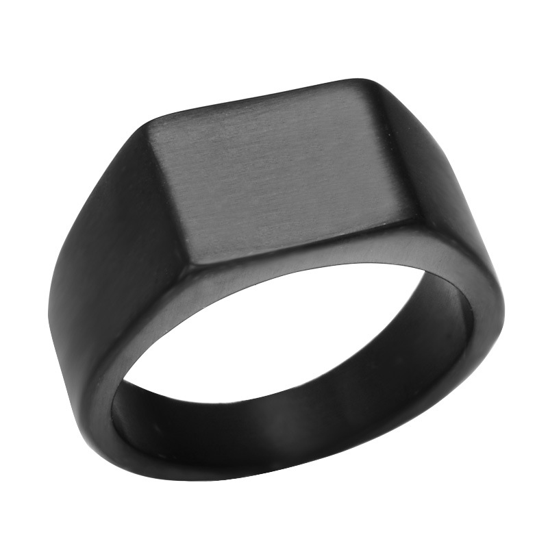 Simple Solid Color Round Smooth Stainless Steel Ring Wholesale Nihaojewelry display picture 2