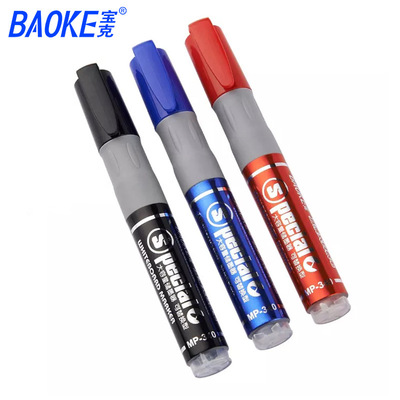Baoke High-capacity Whiteboard pen teaching Erasable pen MP340 Blue Red marking pen