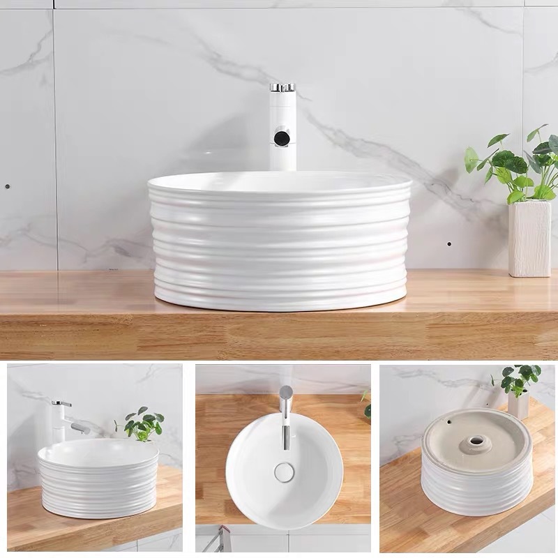 Nuevo simple europeo alivio arte Cuenca del lavabo redondo lavabo profundo lavabo de cerámica lavabo personalidad creativa lavabo