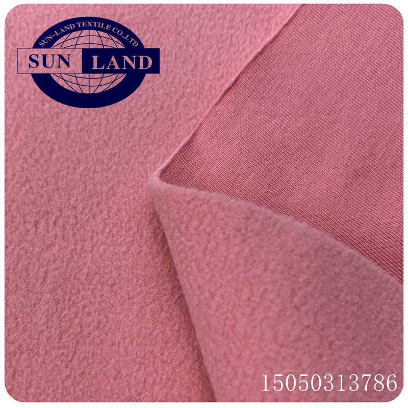 厂家直销 汗布复合摇粒绒 370克 冬季防风保暖冲锋衣服装面料