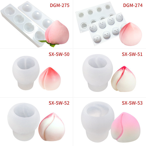 Sanxin peach mousse cake silicone mold homemade peach ice cream custard pudding French mousse mold