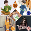 Children's clothing children Adidas keep warm Underwear suit Plush thickening Boy girl Cartoon Home Furnishings One piece On behalf of