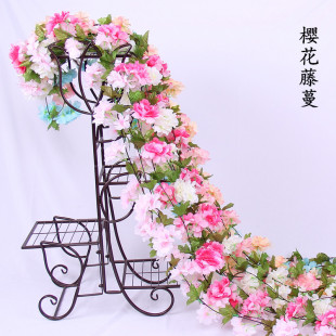 Factory direct multi-color simulation cherry blossom Vine wholesale wedding home holiday decoration fake flower rattan decoration