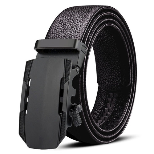 Manufacturer wholesale cross-border genuine leather men's belt business young and middle-aged casual soft cowhide belt with automatic buckle
