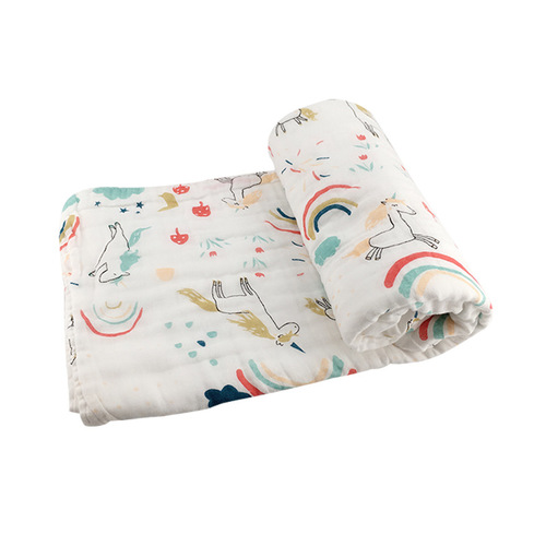 110*110 soft high-density cotton gauze baby bath towel newborn blanket quilt 6-layer baby bath towel children's quilt