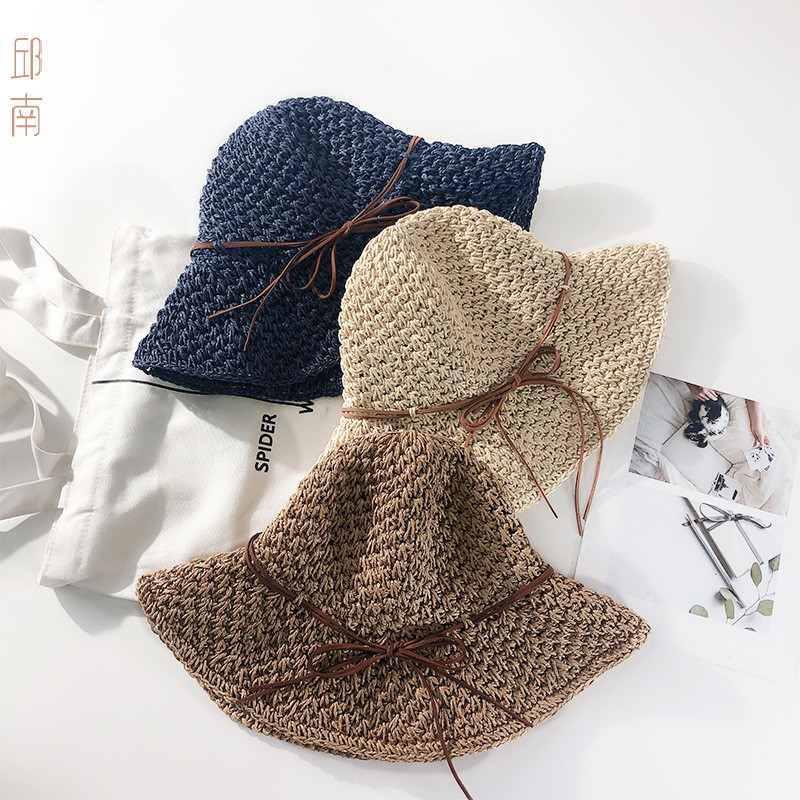 遮陽帽女防曬遮臉出遊百搭沙灘帽子夏海邊大沿草帽夏天韓版太陽帽