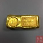 黄铜鎏金金元宝工艺品古玩杂项仿古做旧清朝足赤金锭金条