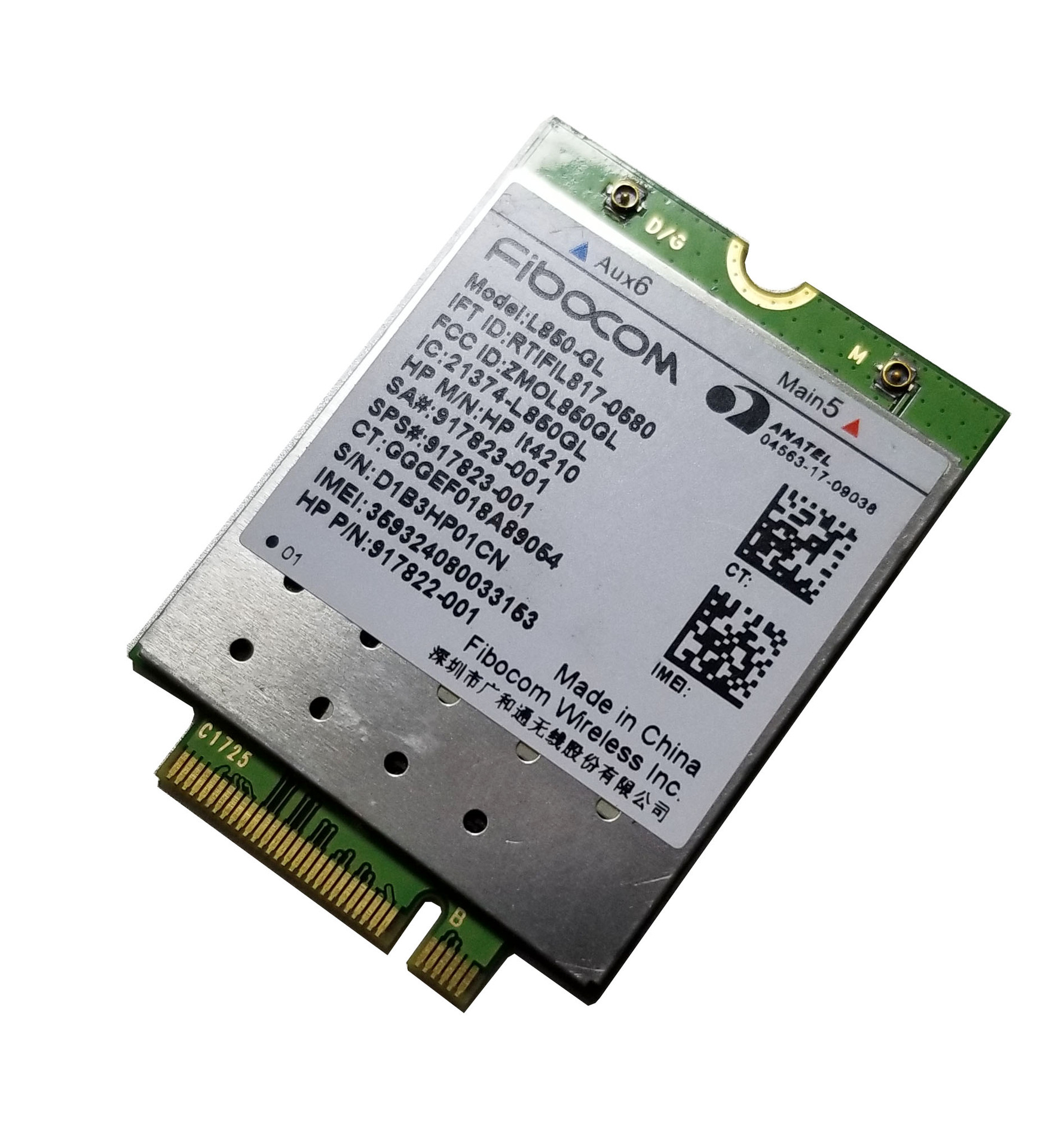 HP L850-GL LT4210 4G WWAN Card – M.2 NGFF, 450 Mbps, SPS 917823-001