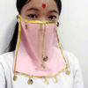 Suit, veil, ethnic props, shiffon accessory, hairgrip, mask, India