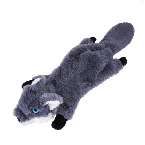Creative new dog toys, bite-resistant, boredom-relieving, vocal, teething, fox, squirrel, plush pet supplies