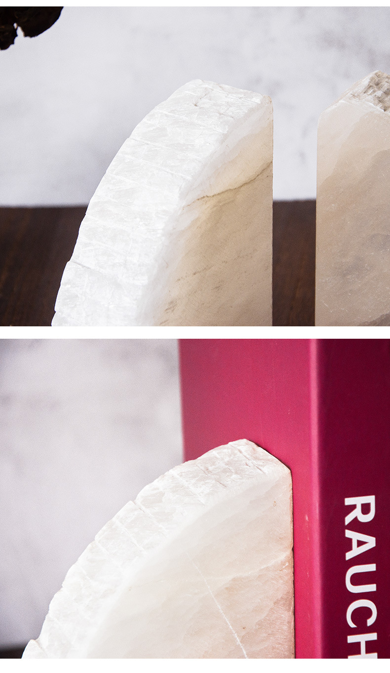 Fermalibri in pietra di gesso naturale