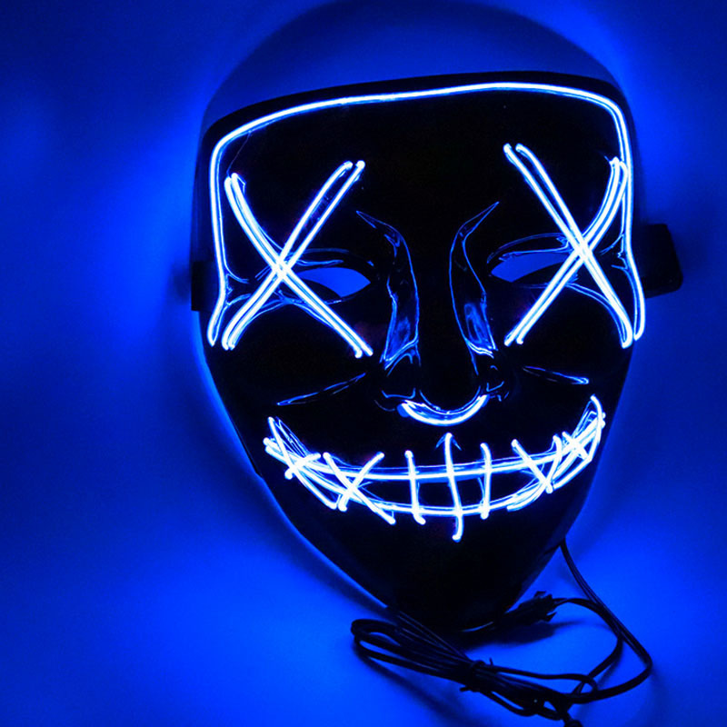 Cheap Halloween Mask LED Mask Party Masque Masquerade Masks Neon Light