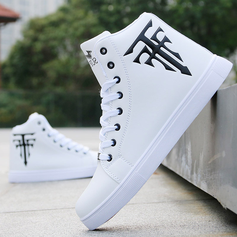 Mens High shoes sneakers men white sport...