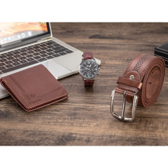 Men's Gift Set Exquisite Packaging Watch + Wallet Belt Set Hot Selling Creative Combination Set