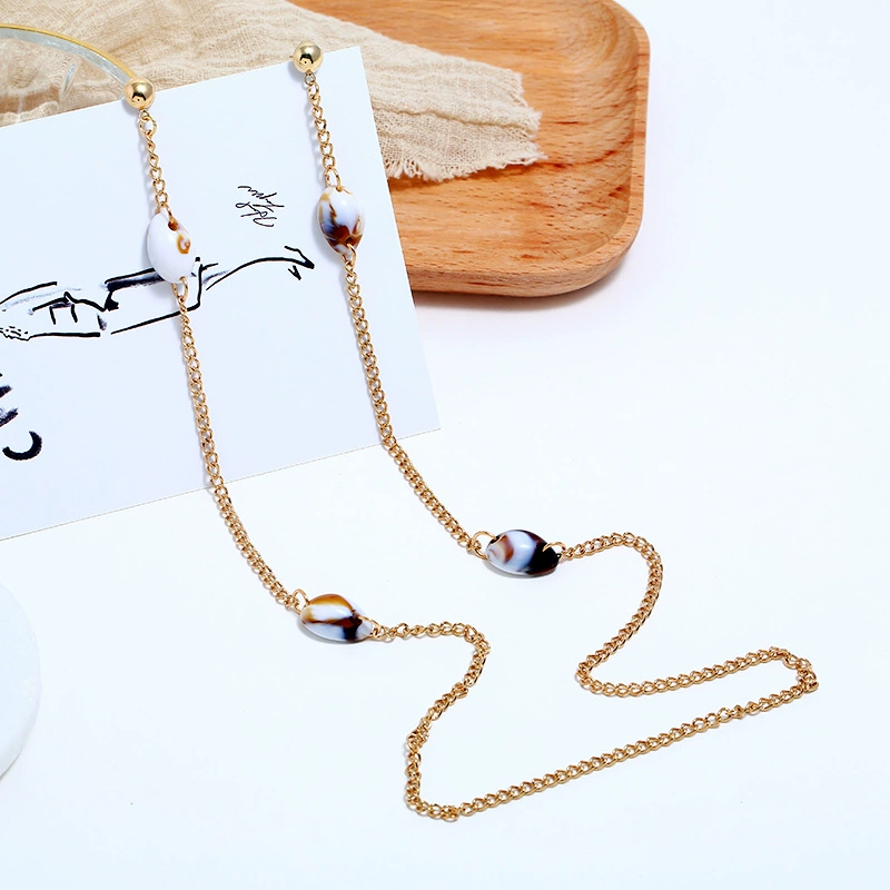 Fashionable accessory, necklace and earrings, chain drop-shaped, European style, internet celebrity