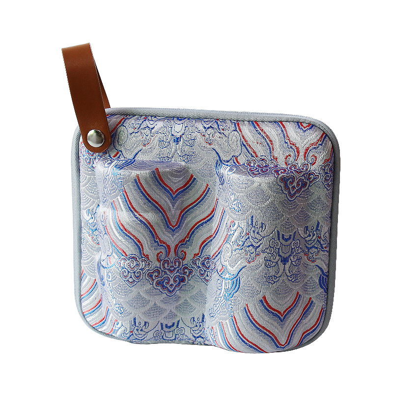 海浪花礼盒EVA盒定制紫砂茶具建盏包装盒礼品亚麻布便携快客杯盒