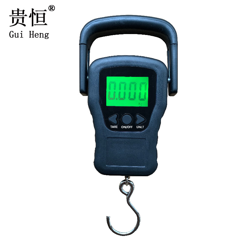 廠家直供貴恒D-1帶卷尺手提電子秤 電子手提稱快遞秤50kg 手提秤