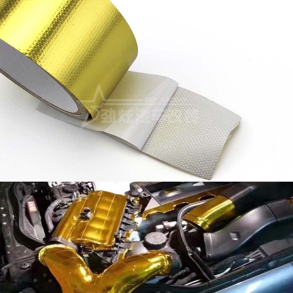 汽车自粘型隔热铝箔纸金色银色进气涡轮发动机隔热耐热高温隔热带