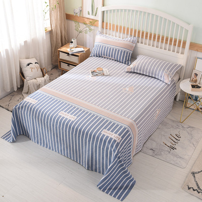 直銷包郵純棉床單單件全棉活性斜紋時尚印花家用被單學生宿舍床品